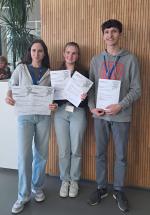 Anhelina Riabets, Johanna Kastner und Kilian Kienast
